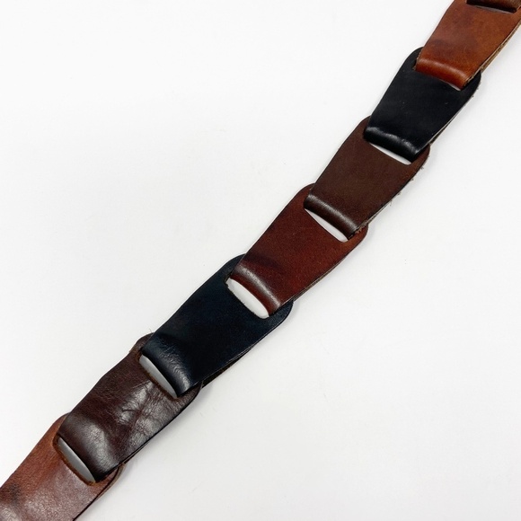 GUESS | Browns & Black Leather Belt - Picture 4 of 15